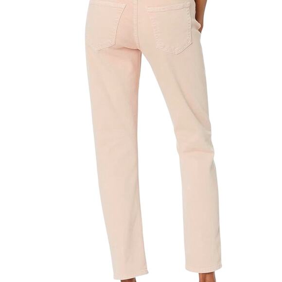 AG The Isabelle High-Rise Straight Crop Jeans, Blush, Casual, Weekend, 32 - Picture 3 of 16